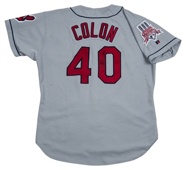 1997 Bartolo Colon Game Used and Signed Indians Jersey (JSA)